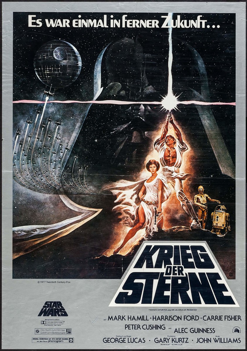 Poster Star Wars A New Hope 1977 German A1 23.5