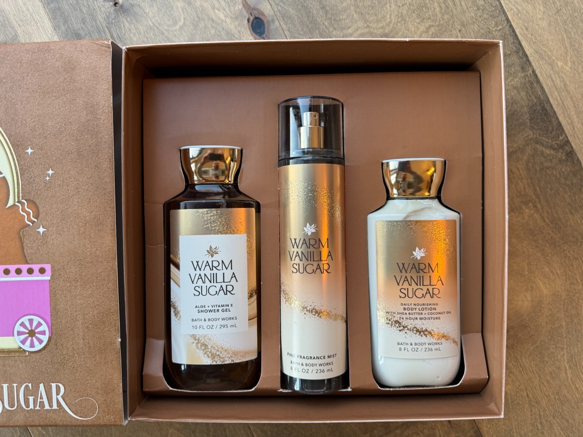 Bath & Body Works - Warm Vanilla Sugar 3PC Gift Set - Lotion, Mist