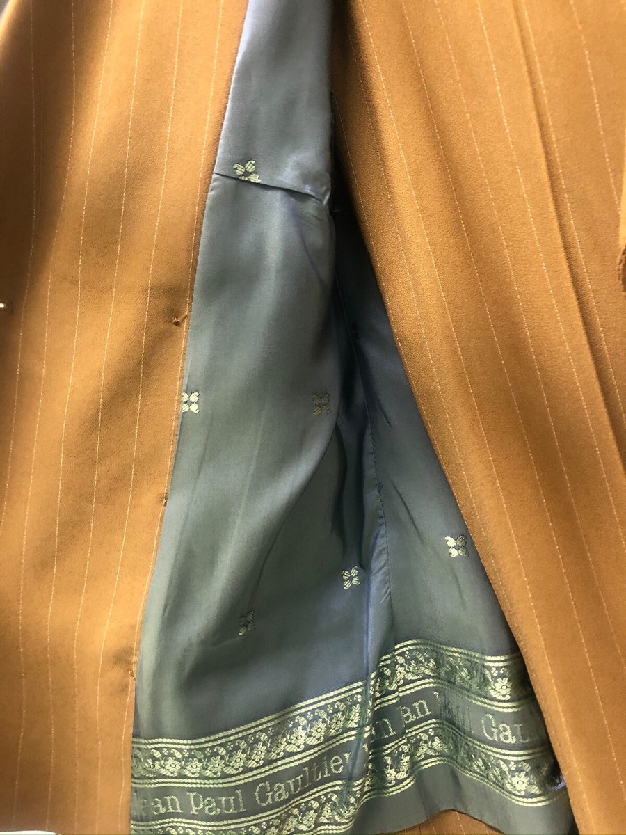 Jean Paul Gaultier Homme Brown Pin Suit - Retail $3800. 40Italy