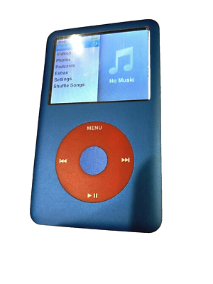 Apple iPod Classic 6th Generation Blue Red (80 GB) - Excellent