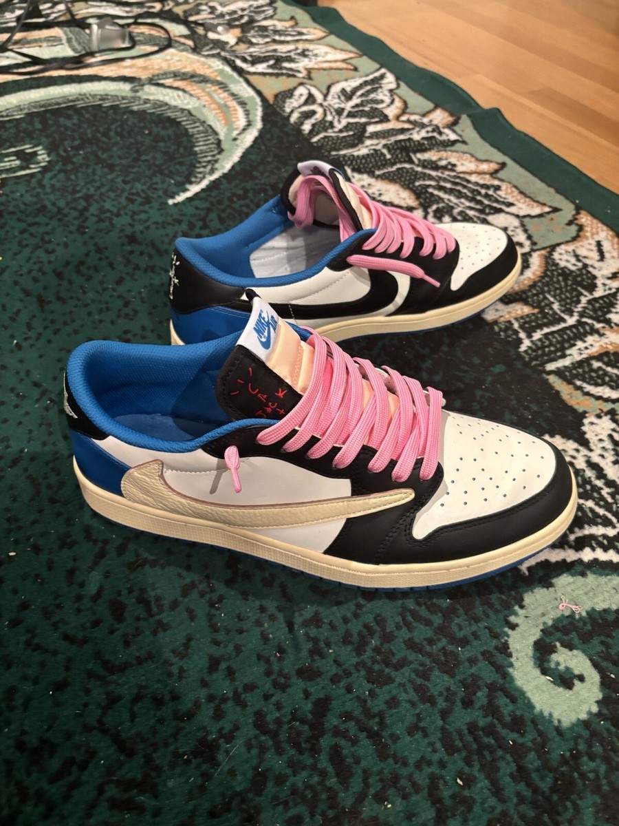 Size 12 - Jordan 1 Retro x Fragment Design x Travis Scott Low Blue