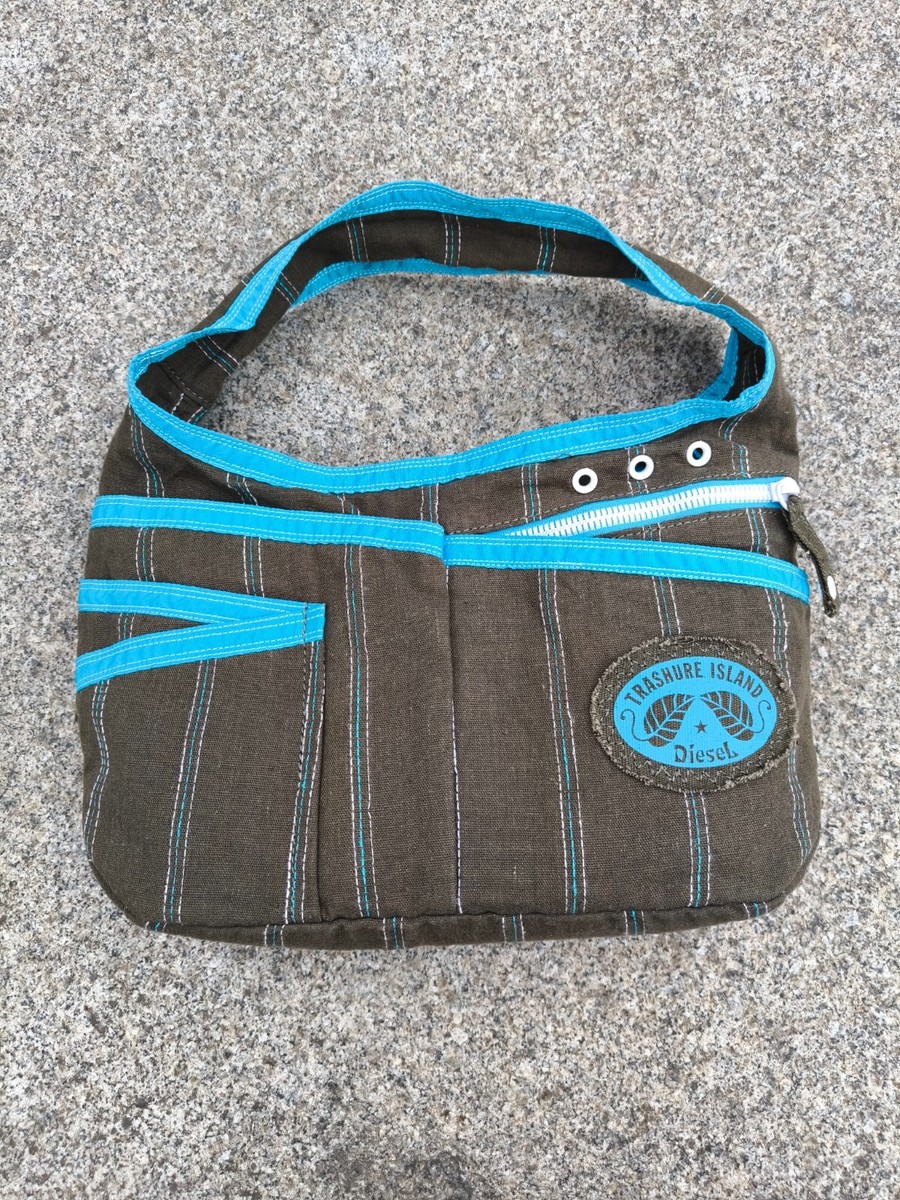 Diesel Y2K SMALL fabric linen hand bag shoulder bag streetwear | eBay