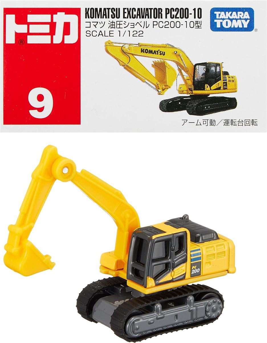 Takara Tomica Tomy No.9 Komatsu Excavator PC200-10 1/122 | eBay