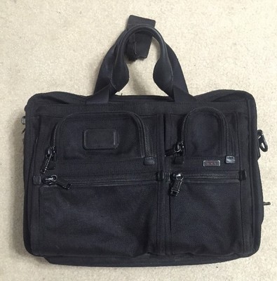 Tumi Alpha Ballistic Laptop Bag Black Nylon Expandable 26141DH