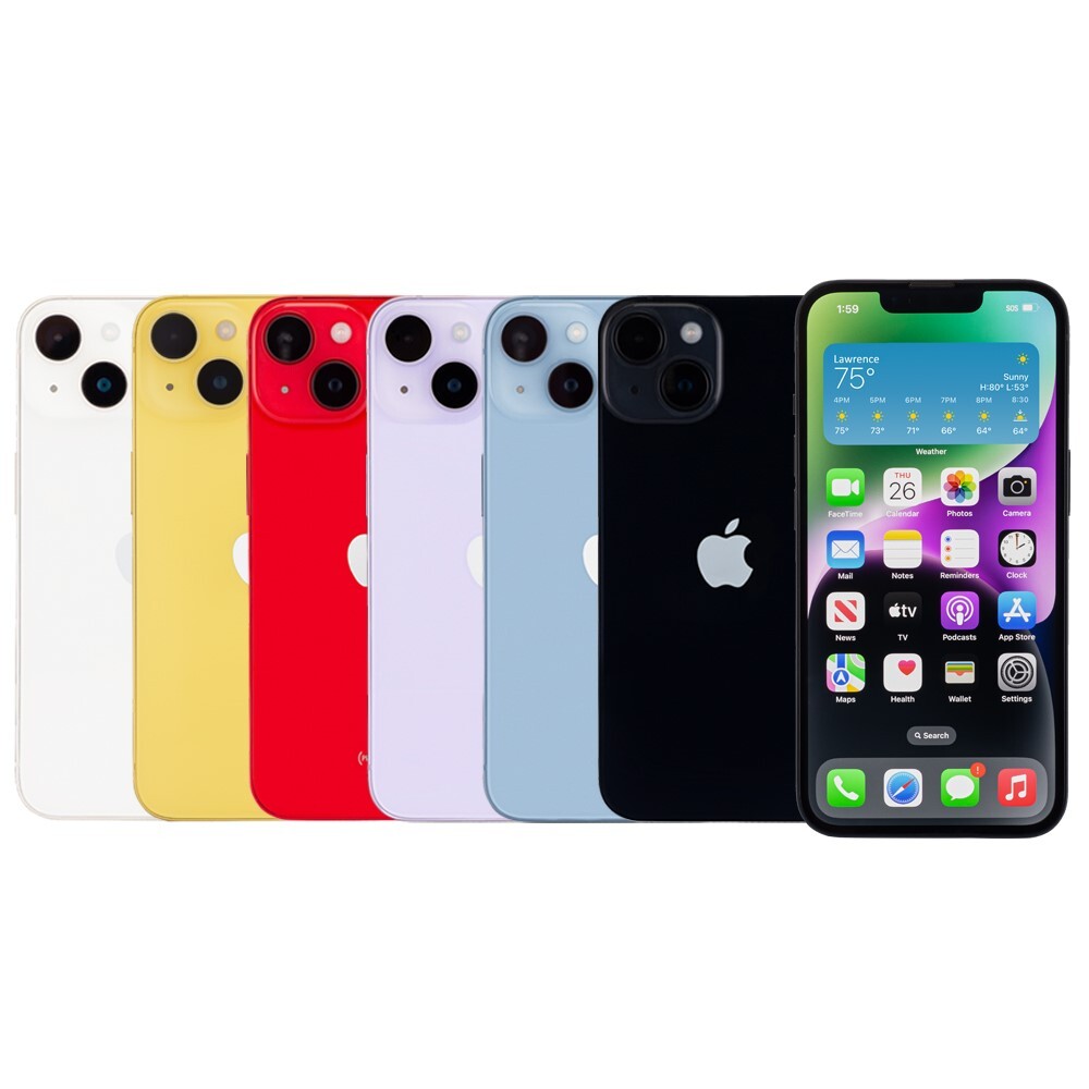 Apple iPhone 14 128GB Factory Unlocked AT&T T-Mobile Verizon Good