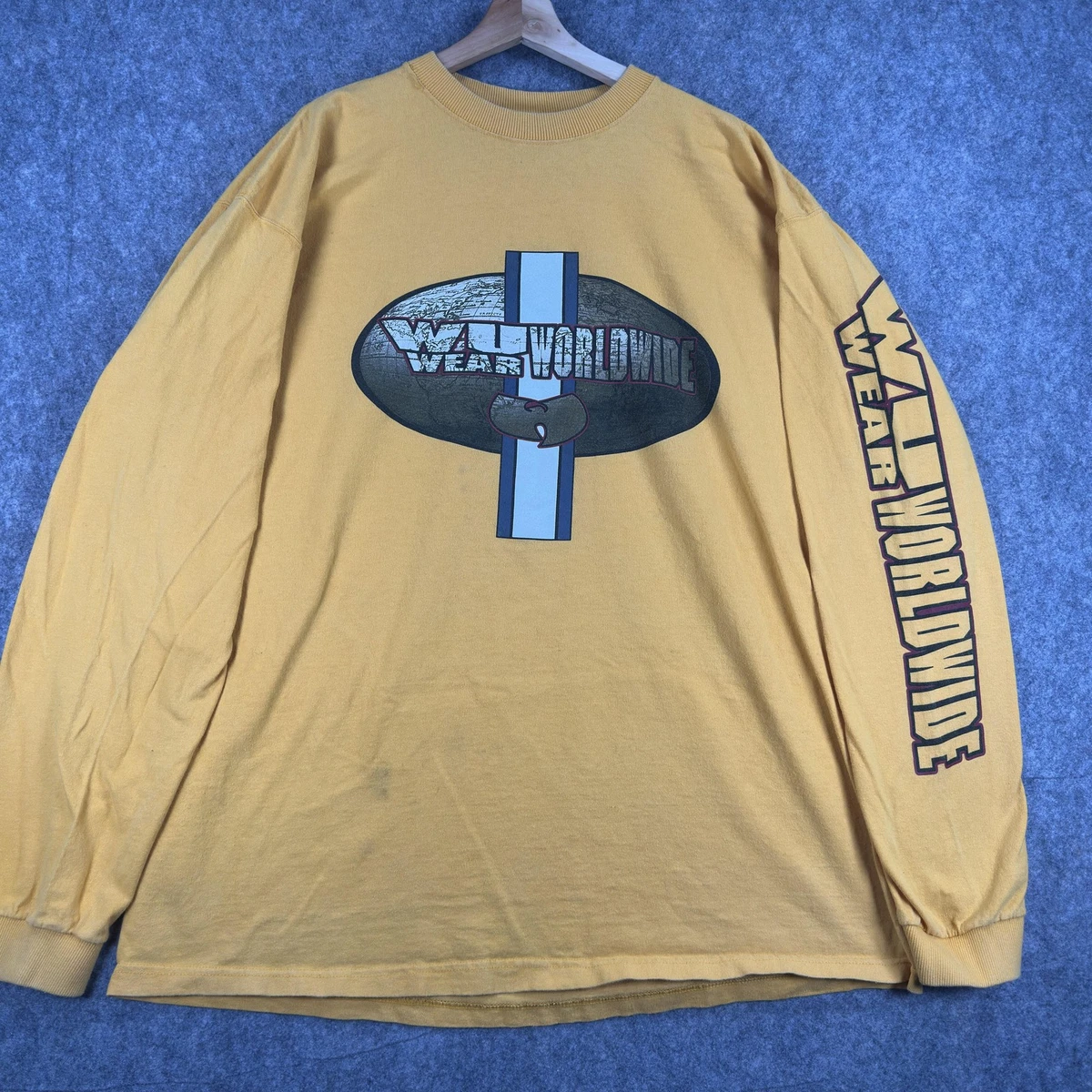 超希少 90's wu wear スウェットL ベージュ wu tang 初期 Wu Wear