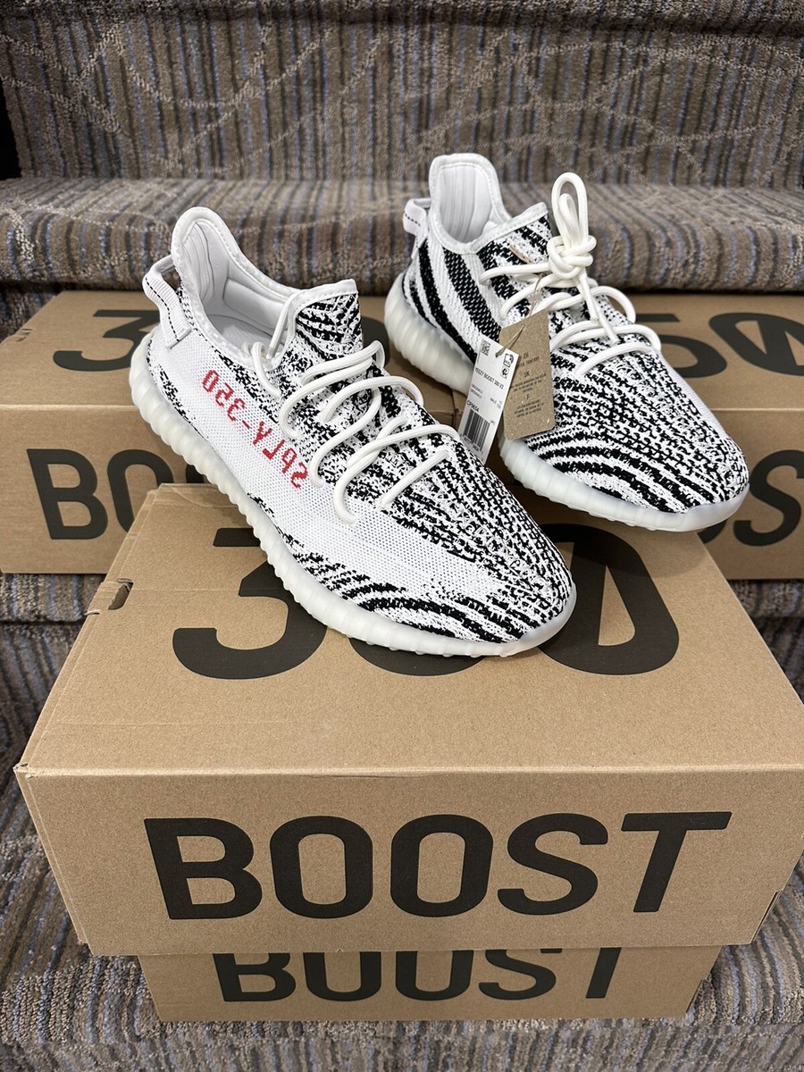Adidas YZY Yeezy Boost 350 V2 Zebra Black White CP9654 Size 12.5 M