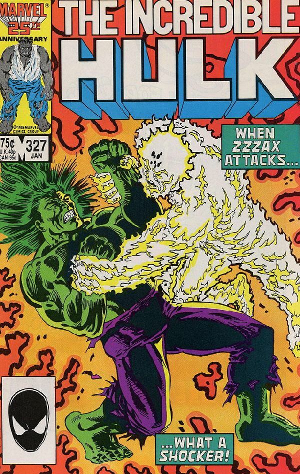 Incredible Hulk #327 F/VF 1987 Marvel vs Zzzax Comic Book | eBay