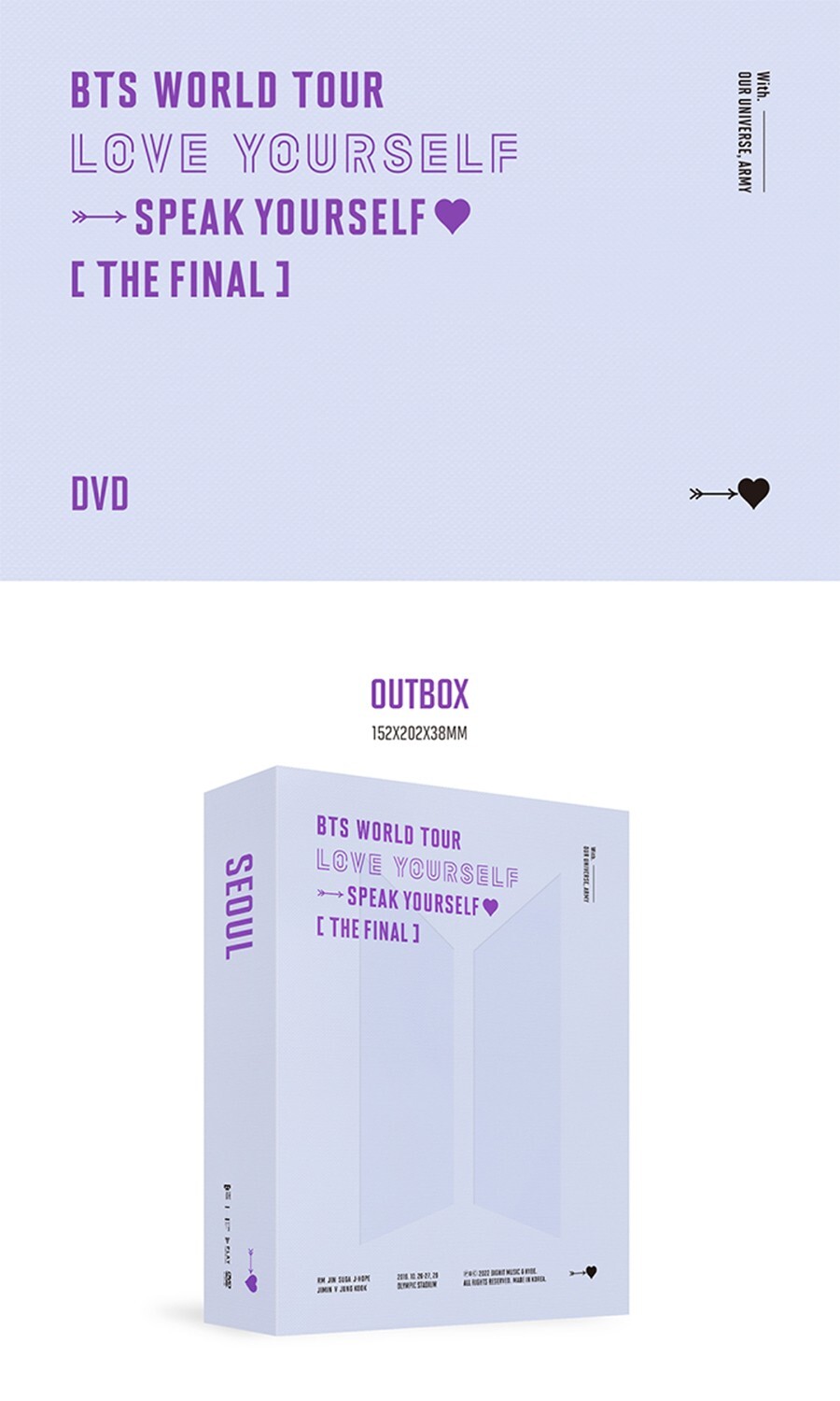BTS WORLD TOUR LOVE YOURSELF:SPEAK YOURSELF [THE FINAL] DVD/3DISC+