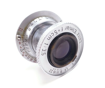 Leica Elmar Screw Mount Red Scale f=5 cm 1:3.5 Lens | eBay