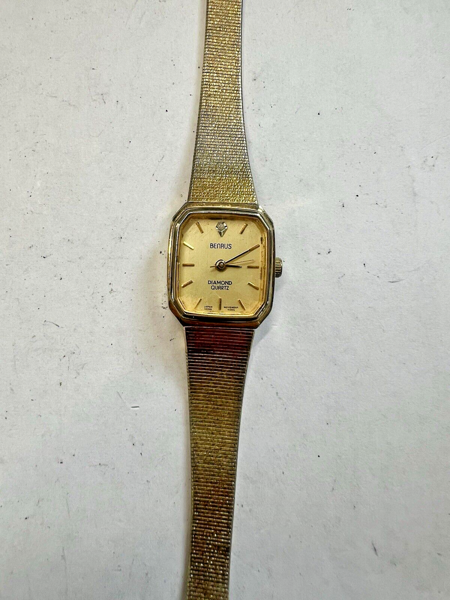 Vintage Benrus Women's Gold Diamond Tank Watch | eBay