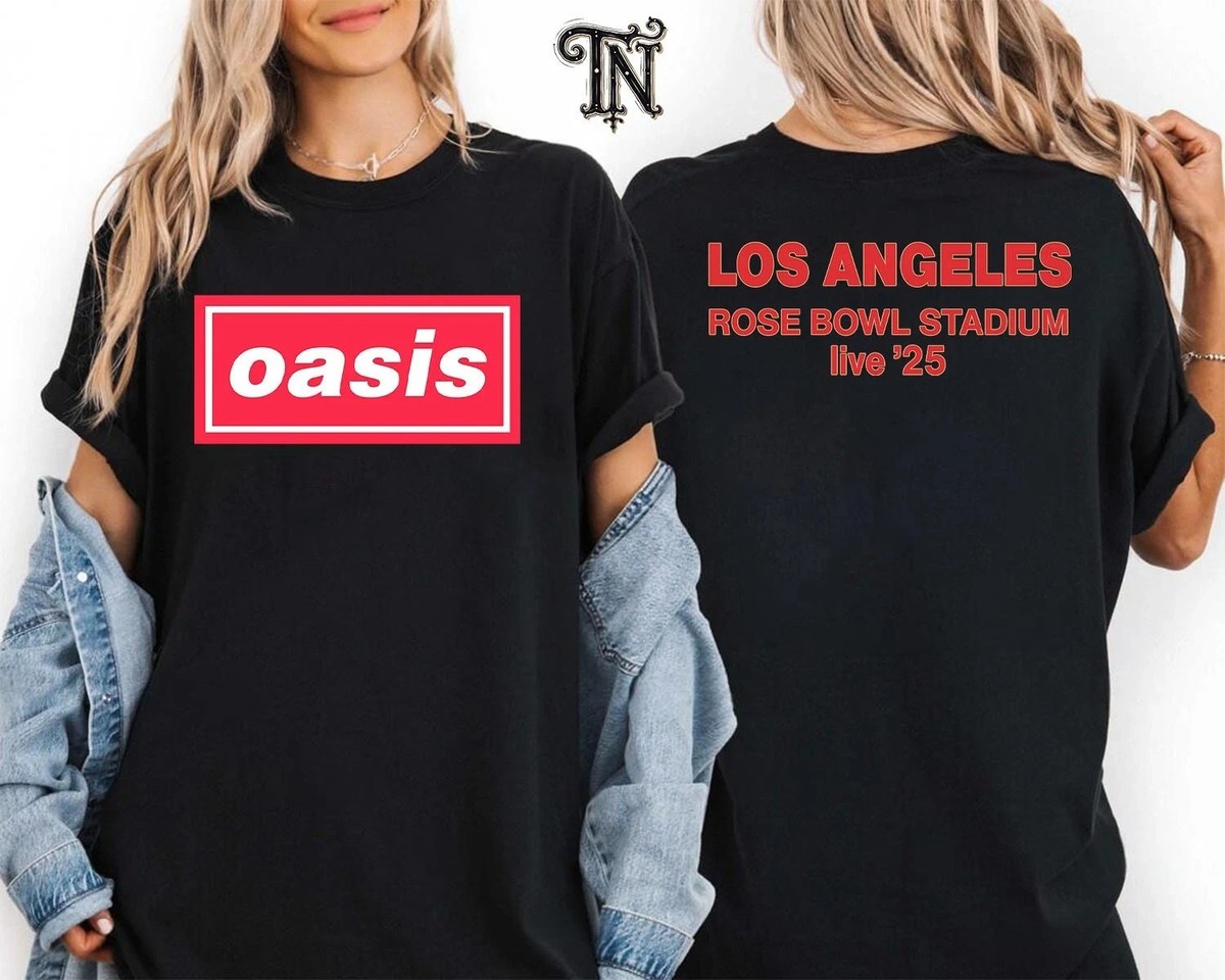 Oasis Live 25 Tour Merchandise Tee In Los Angeles At Rose Bowl