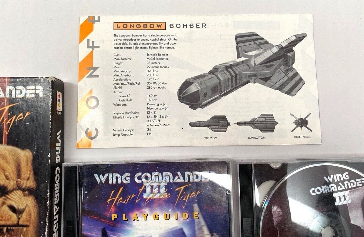 WING COMMANDER III Heart Of Tiger Panasonic 3DO Long Box | eBay