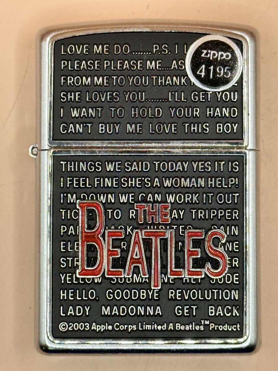 Vintage 2005 The Beatles Song Emblem Zippo Lighter NEW In Box John