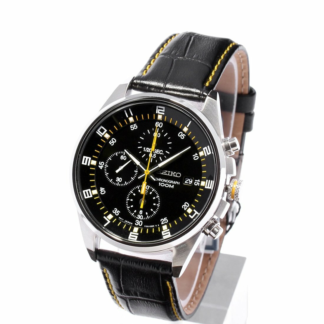 Seiko Quartz Chronograph SNDC89P2 Leather Men's Watch US*3 | eBay
