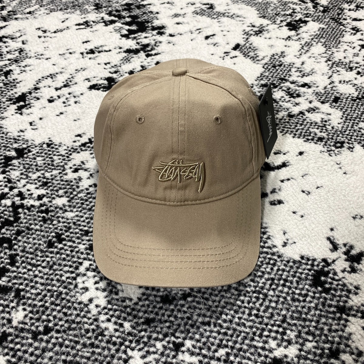 STUSSY CAP HAT STOCK LOW PROFILE CAP KHAKI OS | eBay