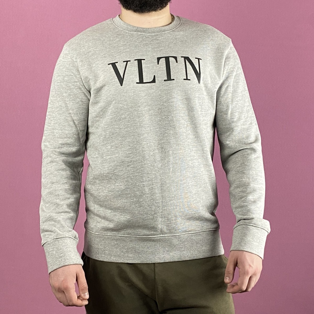 Valentino VLTN Logo Sweatshirt Vintage Men's Crew Neck Pullover