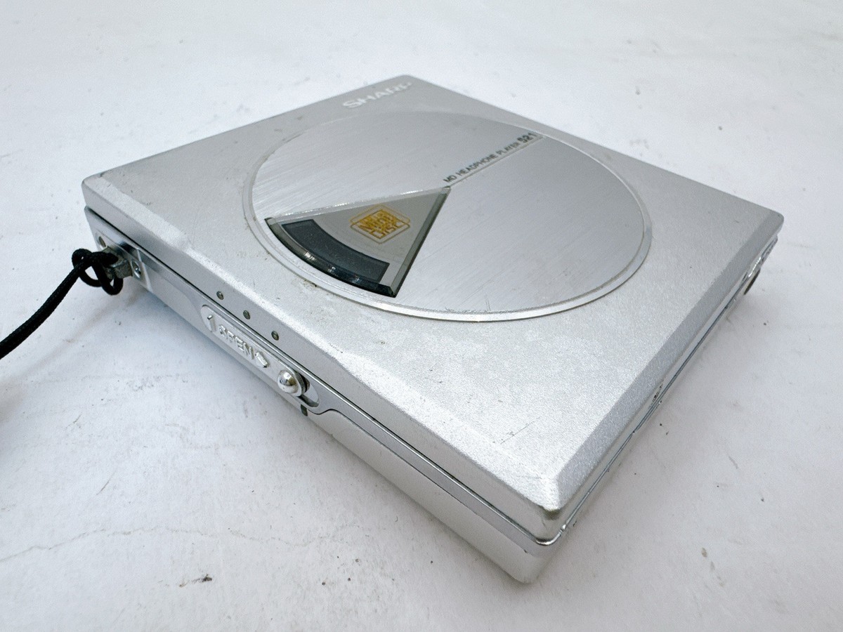 Sharp MD-ST521 MiniDisc Player Silver Tested Working Japan MD