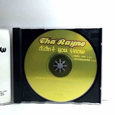 Tha' Rayne – Didn't You Know? (CD, Promo, US, 2003, Arista) AY483