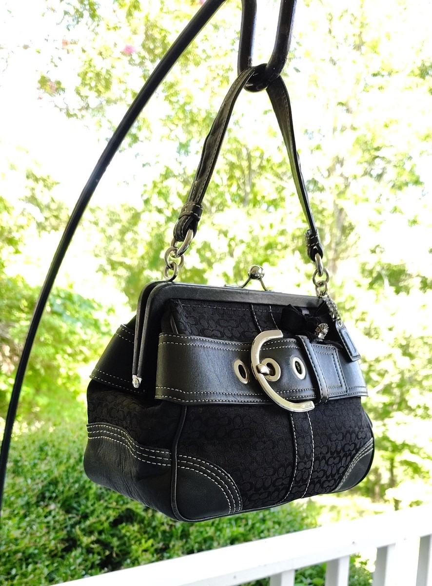 Coach 3649 SMALL Vintage Soho Y2K Black Leather & Signature C
