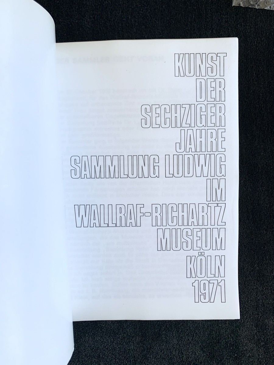 Art of the Sixties, 5th revised edition ~ 1971, Wallraf-Richartz