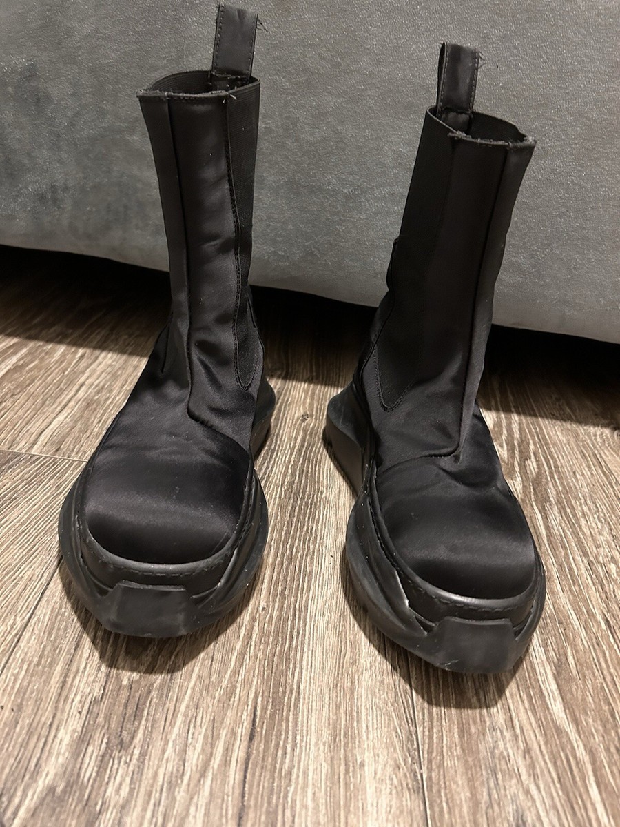 RICK OWENS DRKSHDWBlack Beatle Abstract Boots | eBay