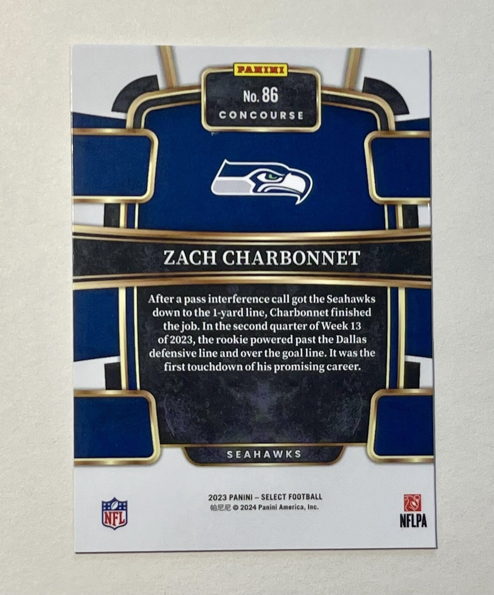 2023 Panini Select Zach Charbonnet Concourse RC #86 Seattle