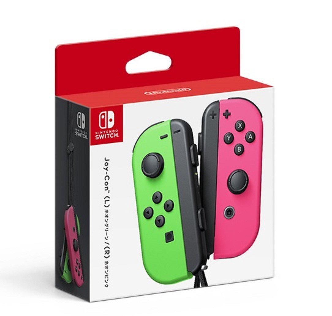 NEW Nintendo Switch splatoon 2 Joy-Con Neon Green and Neon Pink