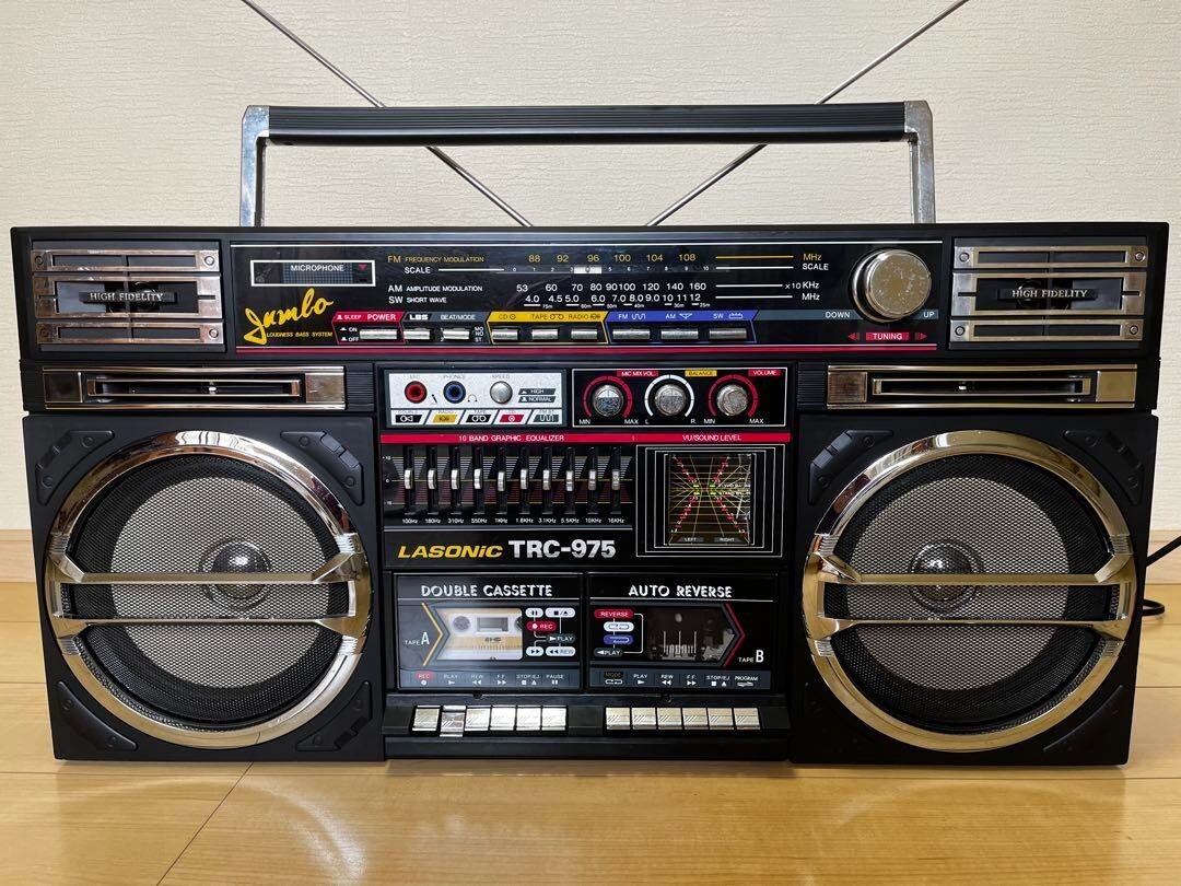 LASONIC TRC 975 JUMBO BOOMBOX Radio Cassette Player From Japan