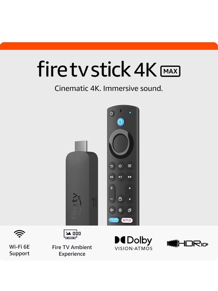 AMAZON FIRE TV Stick 4K MAX 16GB - Wi-Fi 6E - Streaming Device