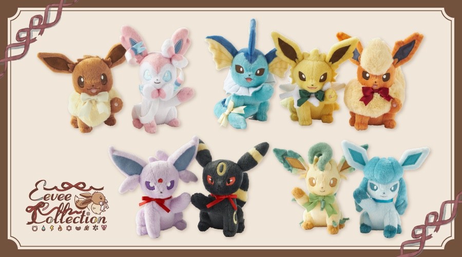 Pokemon Center Eevee Collection 9 Plush New 2025 Japan Exclusive