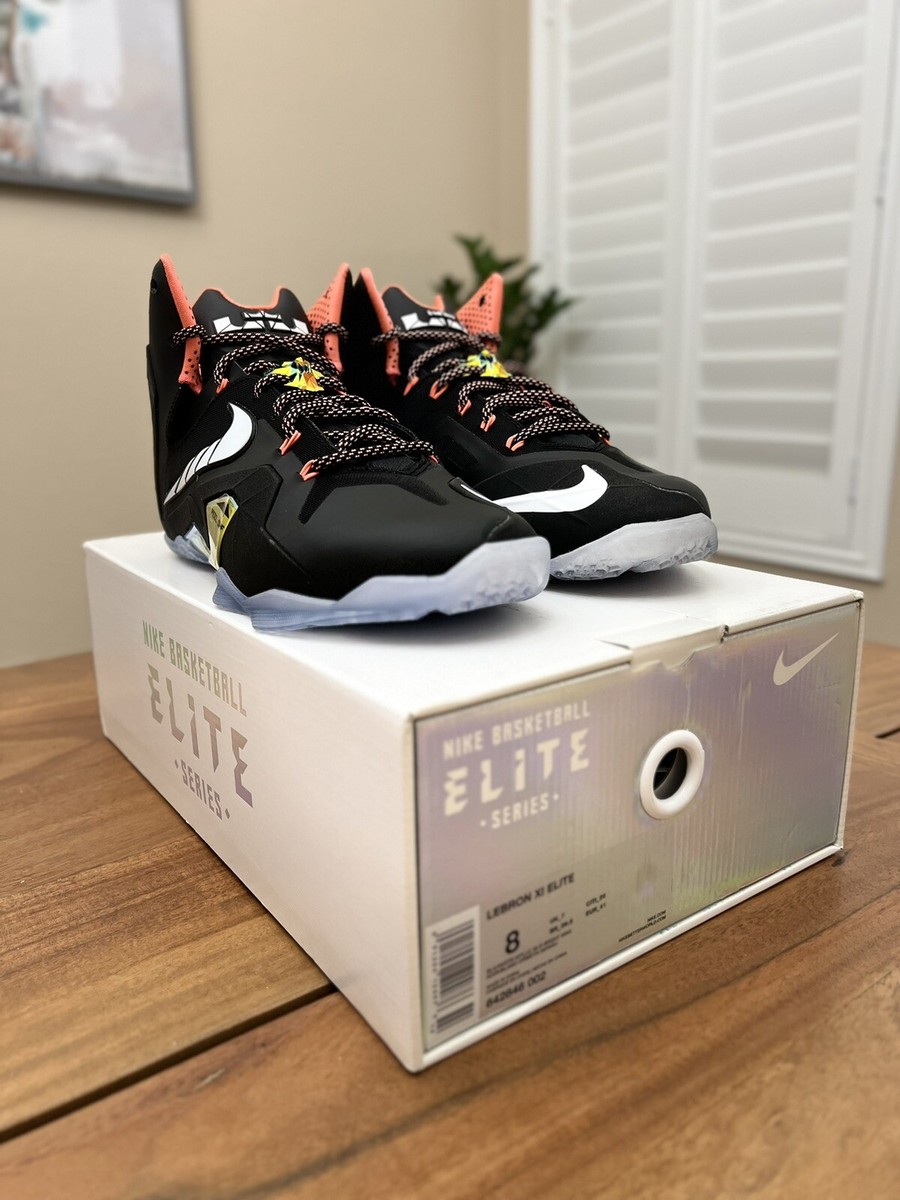 Nike Lebron XI 11 Elite Gold Pack Black Gold Men Size 8 #642846
