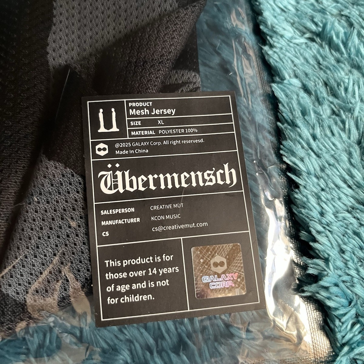Official G-DRAGON Übermensch Mesh Jersey XL Authentic Limited