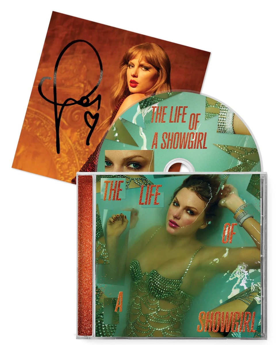 Taylor Swift - The Life of a Showgirl CD + Hand Signed Photo 3