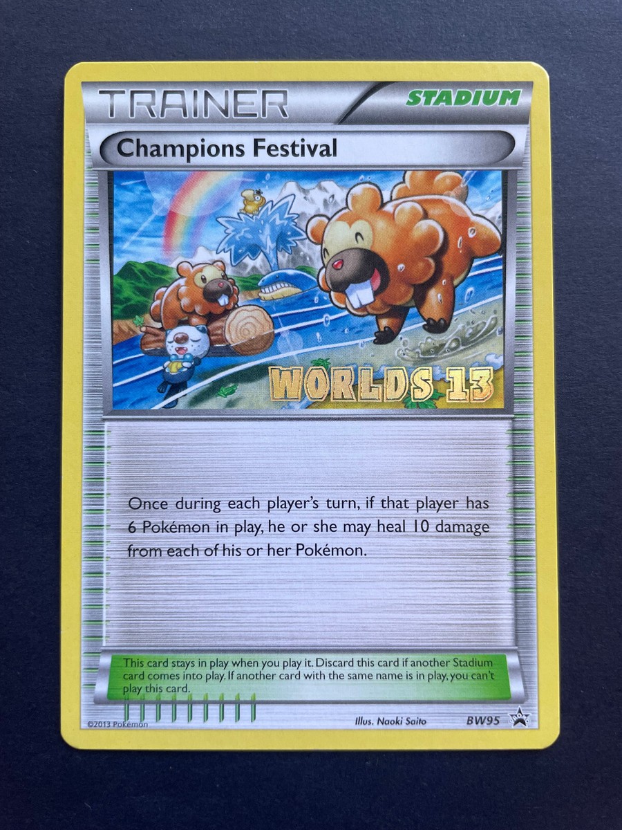 Pokemon Promo Card: CHAMPIONS FESTIVAL BW95 - WORLDS 13 Stamped