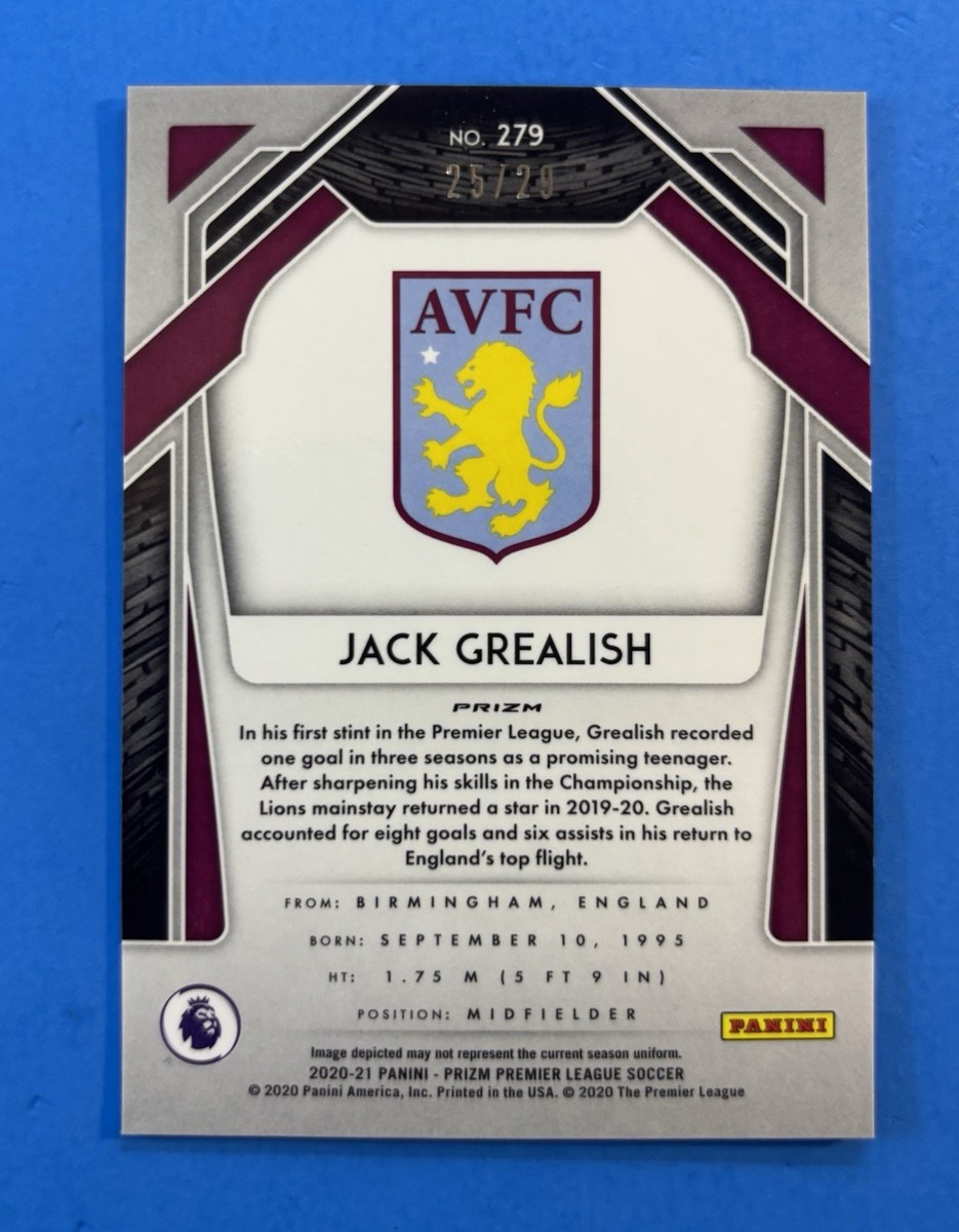 Jack Grealish - 2020-21 Panini EPL Prizm Choice Red Scope /29