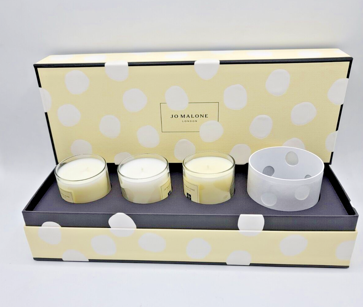 Jo Malone 3 Travel Candle Trio & Lantern. Perfect gift set 1.88in