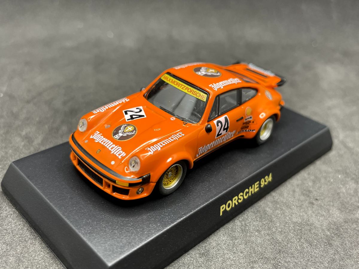 Kyosho 1/64 Jägermeister Porsche 934 #24 '76 Nurburgring diecast