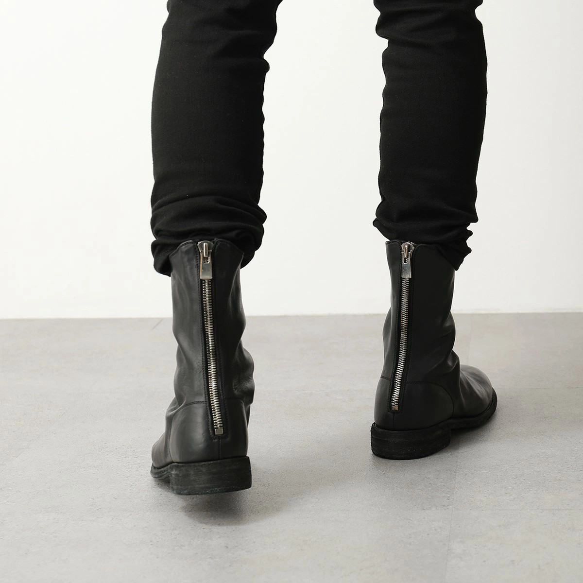 GUIDI 988 Men's Back Zip Boots, Full Grain Horse Leather Mid