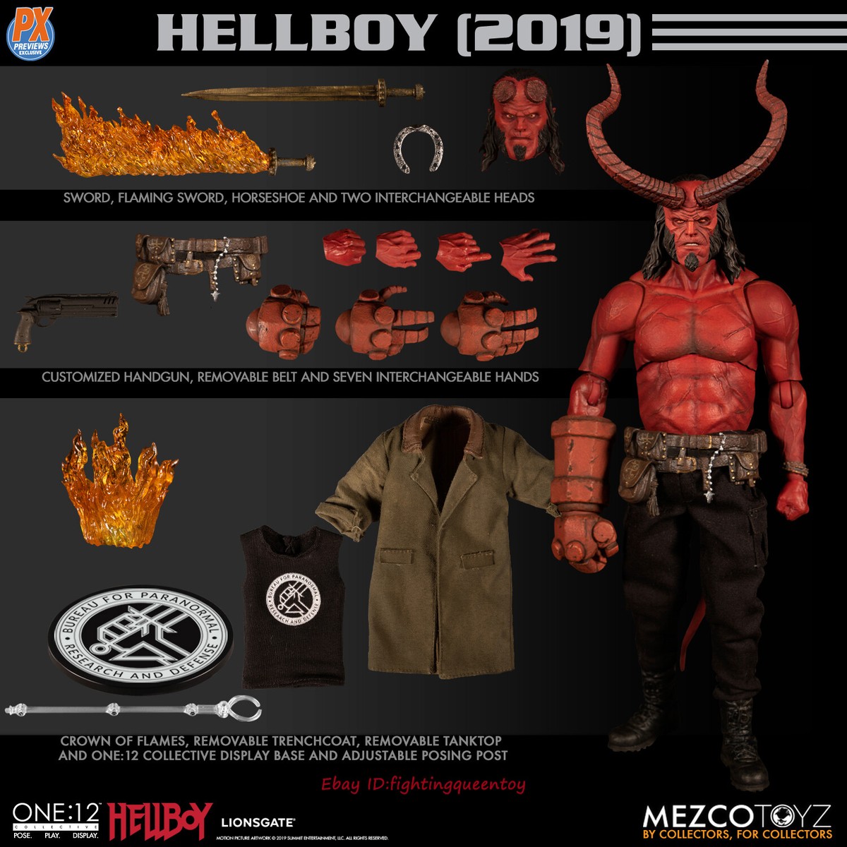 MEZCO HELLBOY 2019 PX Exclusive Ver. 1/12 Scale Figure 6