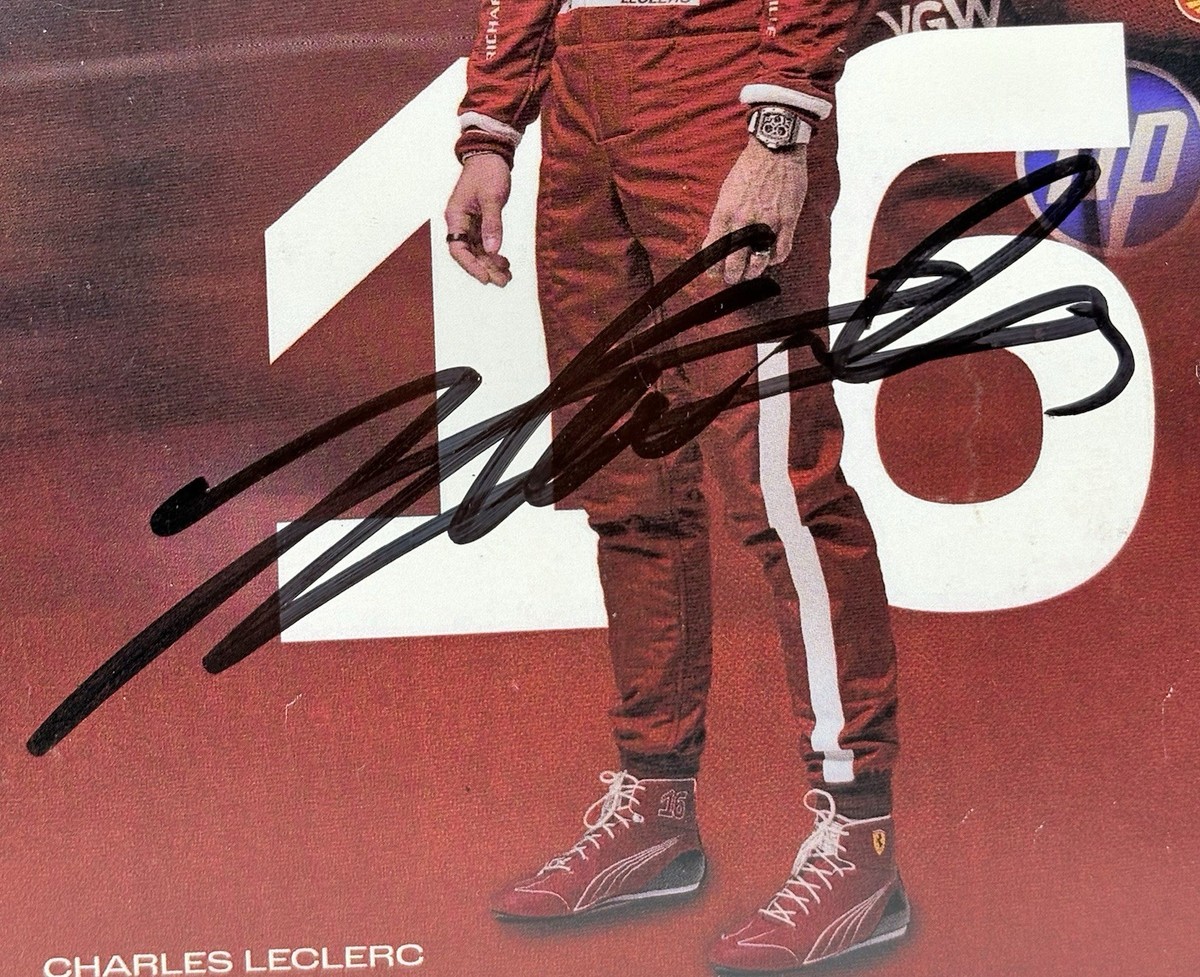 F1 CHARLES LECLERC SIGNED SCUDERIA FERRARI DRIVER CARD 2025 FULL