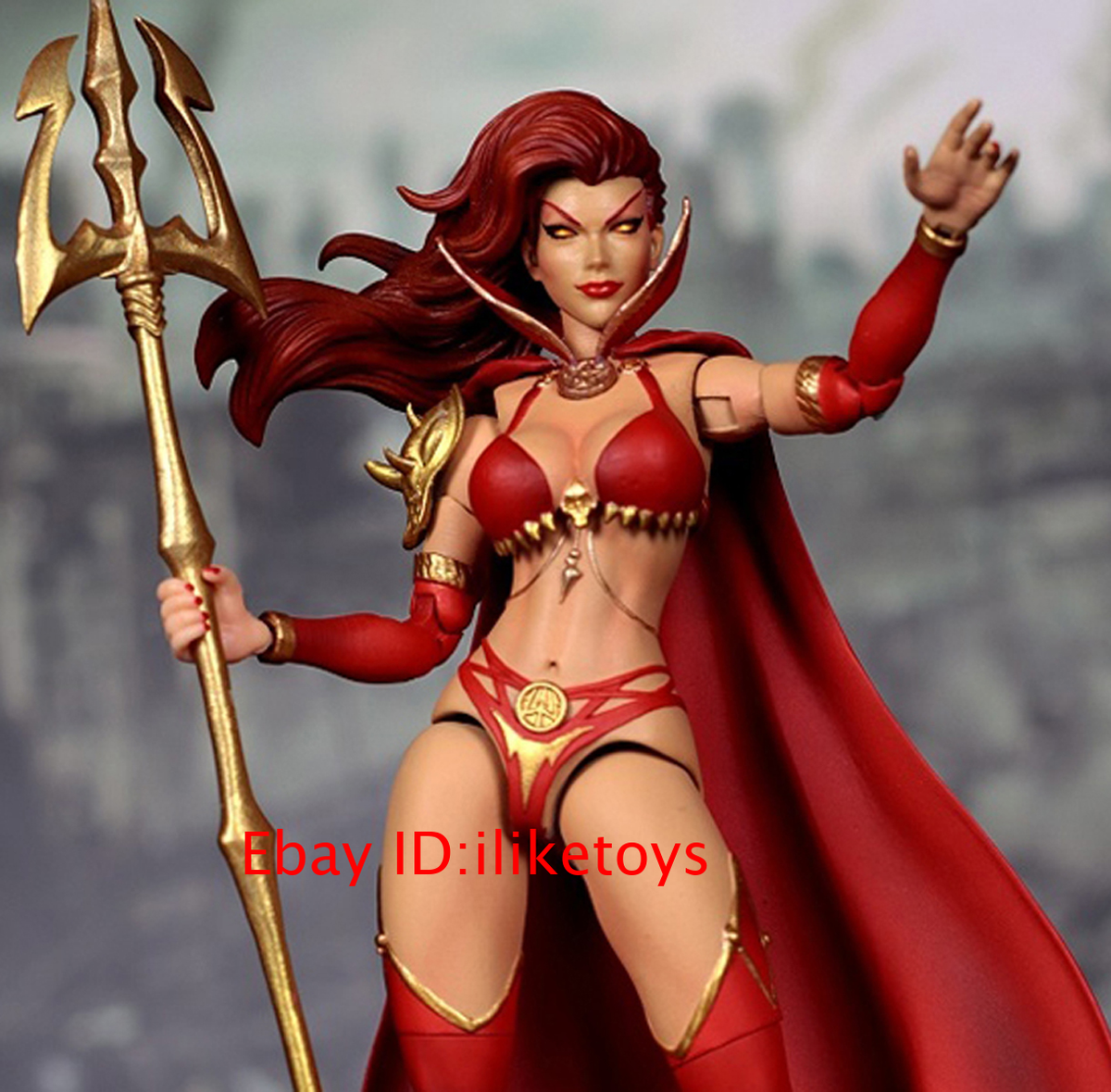 Executive Replicas Lady Satanus With Red Cape 1/12 Scale Female