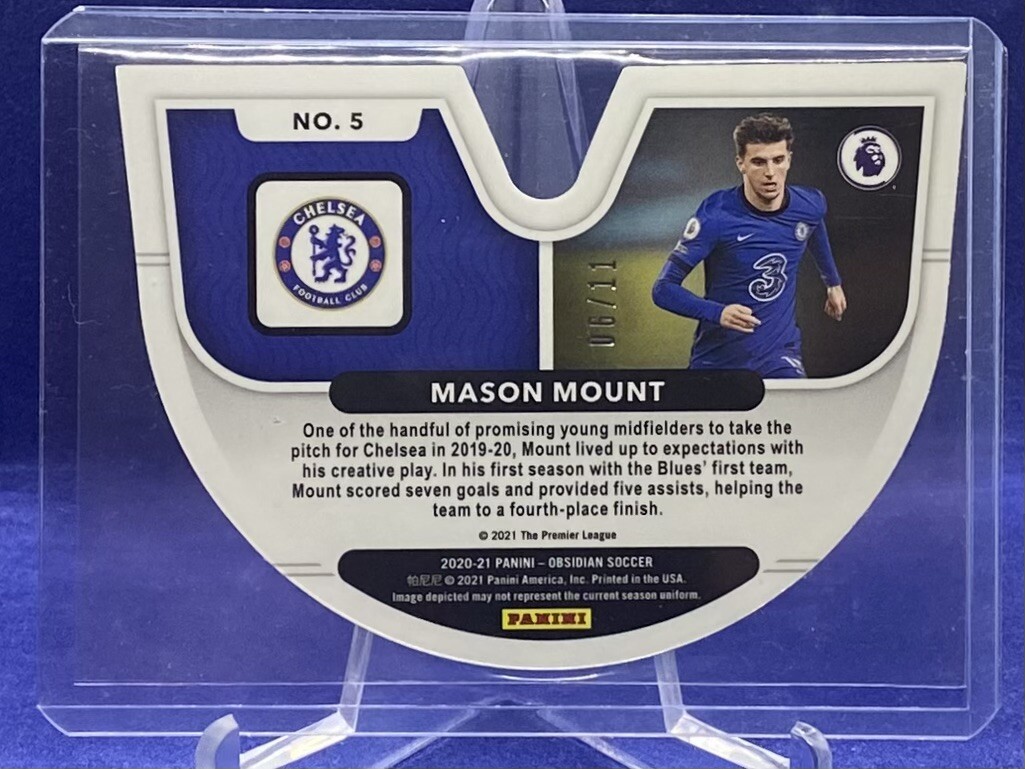 Mason Mount 2020-21 Panini Obsidian #5 Vitreous White Pulsar Etch
