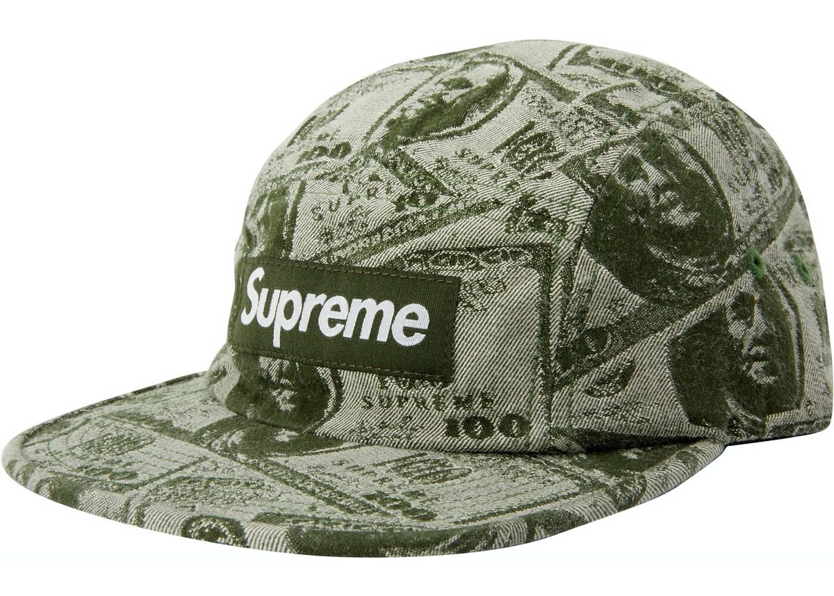 Supreme 100 Dollar Bill Camp Cap Green O/S FW17