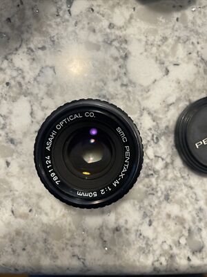 SMC Pentax-M 1:2 50mm Camera Lens ASAHI Optical Co. Japan w Lens