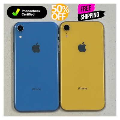 Apple iPhone XR - Black Yellow Blue - 64GB Unlocked Verizon