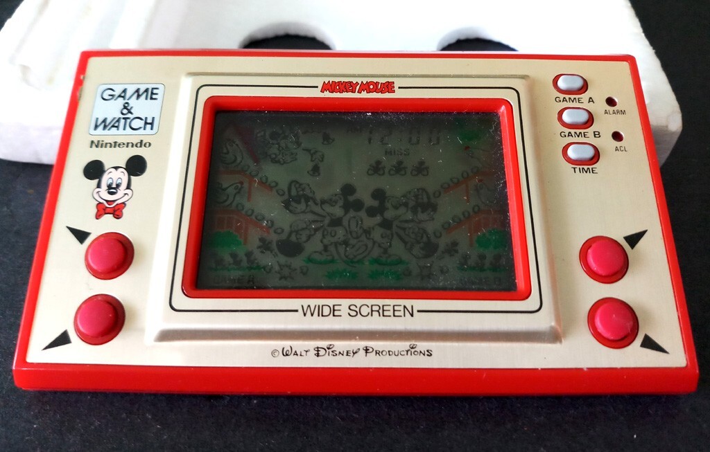 80s Vintage Nintendo Game & Watch Mickey Mouse Handheld Wide