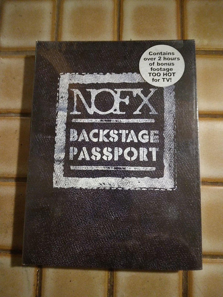 NOFX Backstage Passport - 2 DVD Set**SEALED**RARE**Fat Wreck