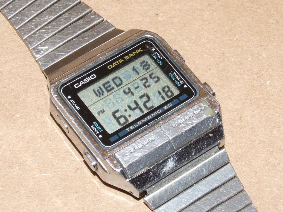 Vintage CASIO DB - 510 Telememo 50 DATA BANK Digital Watch Working