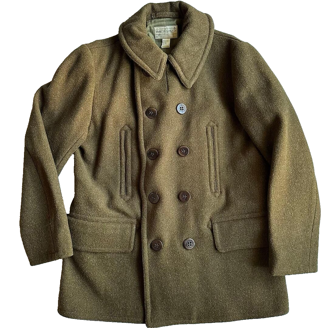 RRL Ralph Lauren Wool Pea Coat DOUBLE RL Ralph Lauren P L Men's F